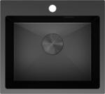 Mexen Solix, 1 rekeszes rozsdamentes mosogató 500 x 450 mm, fekete, 6402501000-70 (6402501000-70)