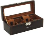 Friedrich23 Bond Óratartó doboz 4 órához üvegtetővel sötétbarna