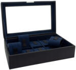 Friedrich23 Cross Grain Bond Óratartó doboz 10 órához üvegtetővel fekete