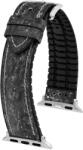 Hirsch Stone Fekete Apple Watch óraszíj - 22mm / L -120/80mm