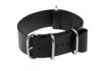 Rios Athens Bőr Nato Óraszíj Fekete - 22mm/L/XL - 290mm