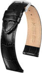 Hirsch Louisianalook Fekete óraszíj - 18mm / L -120/80mm