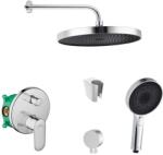SANITINO - Set de duș cu baterie și corp încastrat Hansgrohe, accesorii kielle, crom SANI21HKK008 (SANI21HKK008)