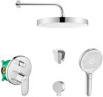 SANITINO - Set de duș cu baterie și corp încastrat Hansgrohe, accesorii kielle, crom SANI21HKK009 (SANI21HKK009)