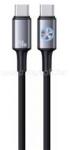USAMS HUAN adatkábel (Type-C - Type-C, 240W, PD gyorstöltő, 120cm) SÖTÉTSZÜRKE (SJ751USB01) (SJ751USB01) - mysoft