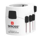 SKROSS PRO+ utazó töltő USB+Type-C aljzat (250V/7A, 30W, gyorstöltő, világszerte használható, földelt) FEHÉR (1.302524) (1.302524) - aqua