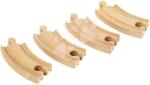 BRIO Piese de schimb pentru cale ferată Short Curved Tracks BRIO 4 șine scurte curbe 9 cm (BRIO3374)