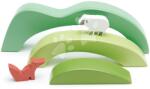 Tender Leaf Dealuri și văi din lemn Green Hills View Tender Leaf Toys cu trei văi și oiță cu vulpiță (TL8754)