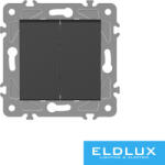 ELDLUX ELDGROUND Kettős váltókapcsoló (106+6) Fekete Rugós (792568011)