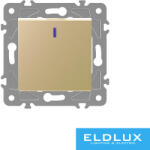 ELDLUX ELDGROUND jelzőfényes egypólusú kapcsoló arany (472780883)