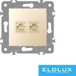 ELDLUX ELDGROUND 2×RJ45 Cat. 5e UTP aljzat arany (1756230827)