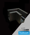 UNIVERSO Rugós mágneses sülyesztett sínhoz sarokelem DC: 48V IP20 Fekete 65x65x50mm (3016236460)