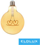 ELDLUX Filamentes design LED izzó - Heart G125 4w 320lm 2500k D125x175mm (2319697960)