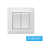 ELDLUX ELDGROUND Kettős váltókapcsoló (106+6) Fehér Rugós (2996813200)