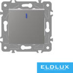 ELDLUX ELDGROUND jelzőfényes egypólusú kapcsoló ezüst (3957127187)