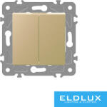 ELDLUX ELDGROUND dupla nyomókapcsoló arany (2534075877)