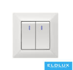 ELDLUX ELDGROUND Jelzőfényes kettős váltókapcsoló Fehér (3871471833)