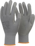  Védőkesztyű PU mártott nylon gumirozott mandzsetta TOP SMOKY+, szürke, 3XL