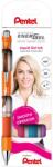 Pentel Rollertoll zselés 0.7mm, Pentel EnerGel BL77-4, írásszín narancs, pink, világoskék, lila (BL77-4COL) - web24