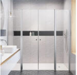 Radaway Ușă cabină duș Radaway Eos II DWD+2S 90x197 cm, sticlă transparentă, profil crom (13799401-01)