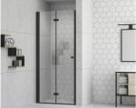 form&style Ușă duș pentru nișă pliantă form&style MODENA 90x195 cm profil negru mat sticlă transparentă (K639DB)