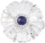  Ezüst Gyűrű Thai Zafírral és Kristály Kvarccal, PCY11567/57