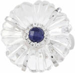  Ezüst Gyűrű Thai Zafírral és Kristály Kvarccal, PCY11567/62