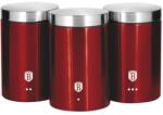Berlinger Haus BH/1343 Metallic Line Burgundy 3 részes tároló szett (BH/1343) - officedepot