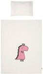  3-részes ágyneműgarnitúra Belisima Dino 3D 90/120 krémszínű-rózsaszín