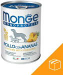 Monge Monoprotein Fruits Pate Konzerv Kutyáknak (Csirke és Ananász) - 24x400 g - pepita