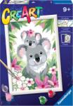 Ravensburger Set de pictură pe numere Ravensburger CreArt - Drăguța koala (20050)