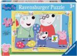 Ravensburger Puzzle pentru copii Ravensburger din 35 piese - Peppa Pig îi întâlnește pe părinții lui Penny (5705) Puzzle