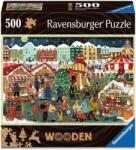 Ravensburger Puzzle din lemn Ravensburger din 500 piese - Piața de Crăciun (12001539) Puzzle