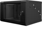 Lanberg 19" kétrészes fali rack szekrény 6U/600X600 lapraszerelt, fekete WF02-6606-10B (WF02-6606-10B)