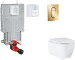 GROHE Uniset - Készlet fali beépítéshez, WC, SoftClose ülőkével és Arena Cosmopolitan gombbal S, Cool Sunrise SANI15BB4120 (SANI15BB4120)