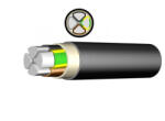  E-AYY-J 4x95 alumínium földkábel 0, 6/1kV fekete