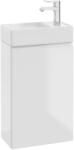 kielle Oudee - Szekrény kézmosóval, 40x68x22 cm, fényes fehér 50002S40 (50002S40)