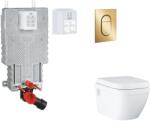 GROHE Uniset - Készlet fali beépítéshez, WC, SoftClose ülőkével és Arena Cosmopolitan gombbal S, Cool Sunrise SANI15BB4115 (SANI15BB4115)