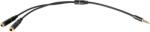 Cabletech Reduktor JACK 3.5 4 pólusú - 2x JACK 3.5 sztereó 20cm (KOM0907)
