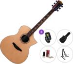 BromoGuitars BAA4CE Premium SET Natural Chitară electro-acustică Jumbo