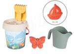 Smoby Vödör szett locsolókannával Medium Garnished Bucket Life Smoby gereblyével lapáttal és formával 18 hó-tól (SM862199)