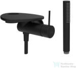 Laufen ADA falsík alatti zuhany csaptelep zuhanyszettel, lyukas polccal, alaptest nélkül, PVD matt fekete/matt fekete HF506755513000 (HF506755513000)