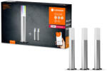 OSRAM 3x LED Kerti Lámpa Kültéri Álló Oszloplámpa 3W 420lm RGBW 3P Szabályozható IP65 Szürke SMART+ ZigBee Kert Ledvance (4099854043932)