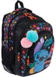 St. Majewski Stitch ergonomikus iskolatáska, hátizsák - Black Aloha (679865) - gigajatek