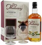 Malecon 10 éves rum díszdobozban 2 pohárral DRS (0, 7L / 40%) - drinkmix