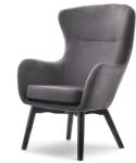 VOX bútor LETA füles fotel, grafit-fekete