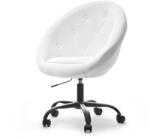 Vox bútor SALA 4 fehér forgófotel, fekete, görgős talp