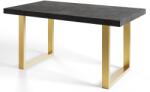 VOX bútor LOFT&apos; U nyitható étkezőasztal, arany láb, választható méretek és színek 140+2*50x80