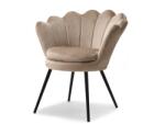 VOX bútor LAZAR kagylófotel, beige-fekete