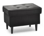 VOX bútor MALMO puff, fekete-fekete
